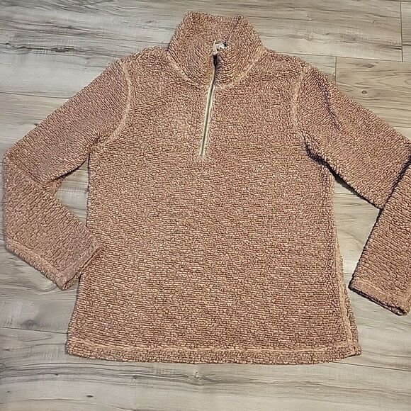 Mountain Khakis Apres Pullover Womens Rose‎ Quarter Zip Sherpa Sweater Outdoor - Picture 2 of 11